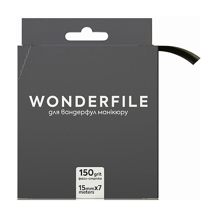 

Файл-стрічка для пилки Wonderfile чорний, 130*15 мм, 150 грит, 7 м (WBGT130/150)