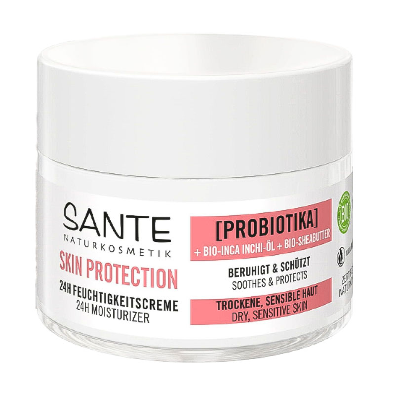 

Уцінка! Біокрем для обличчя Sante Skin Protection 24H Moisturizer для сухої та чутливої шкіри обличчя, з пробіотиками, 50 мл