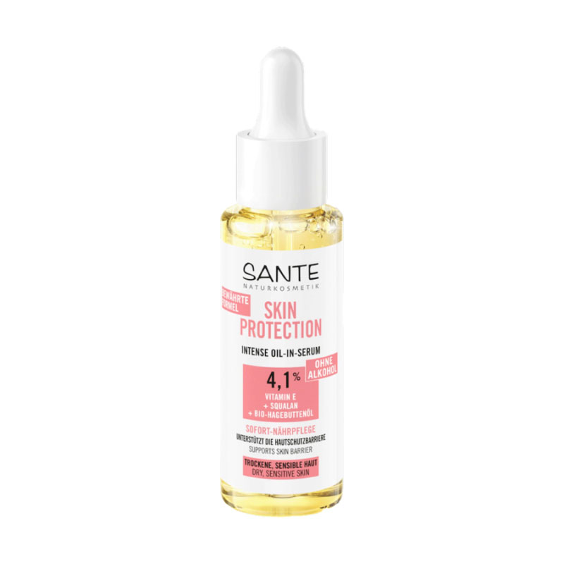 

Уцінка! Біосироватка для обличчя Sante Skin Protection Intense Oil-In-Serum для сухої та чутливої шкіри обличчя, з вітаміном Е, 30 мл