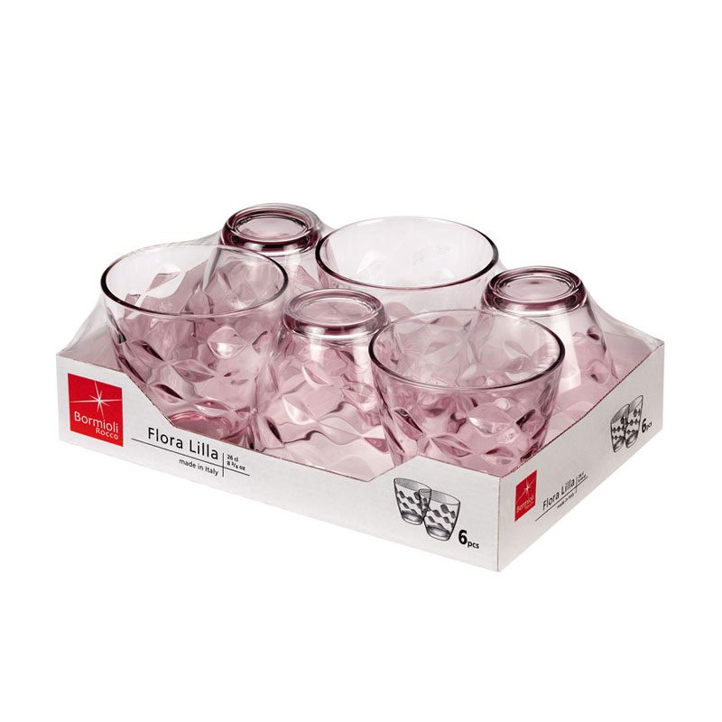 

Набір склянок Bormioli Rocco Flora Lilac, 6*260 мл (384410V42021990)