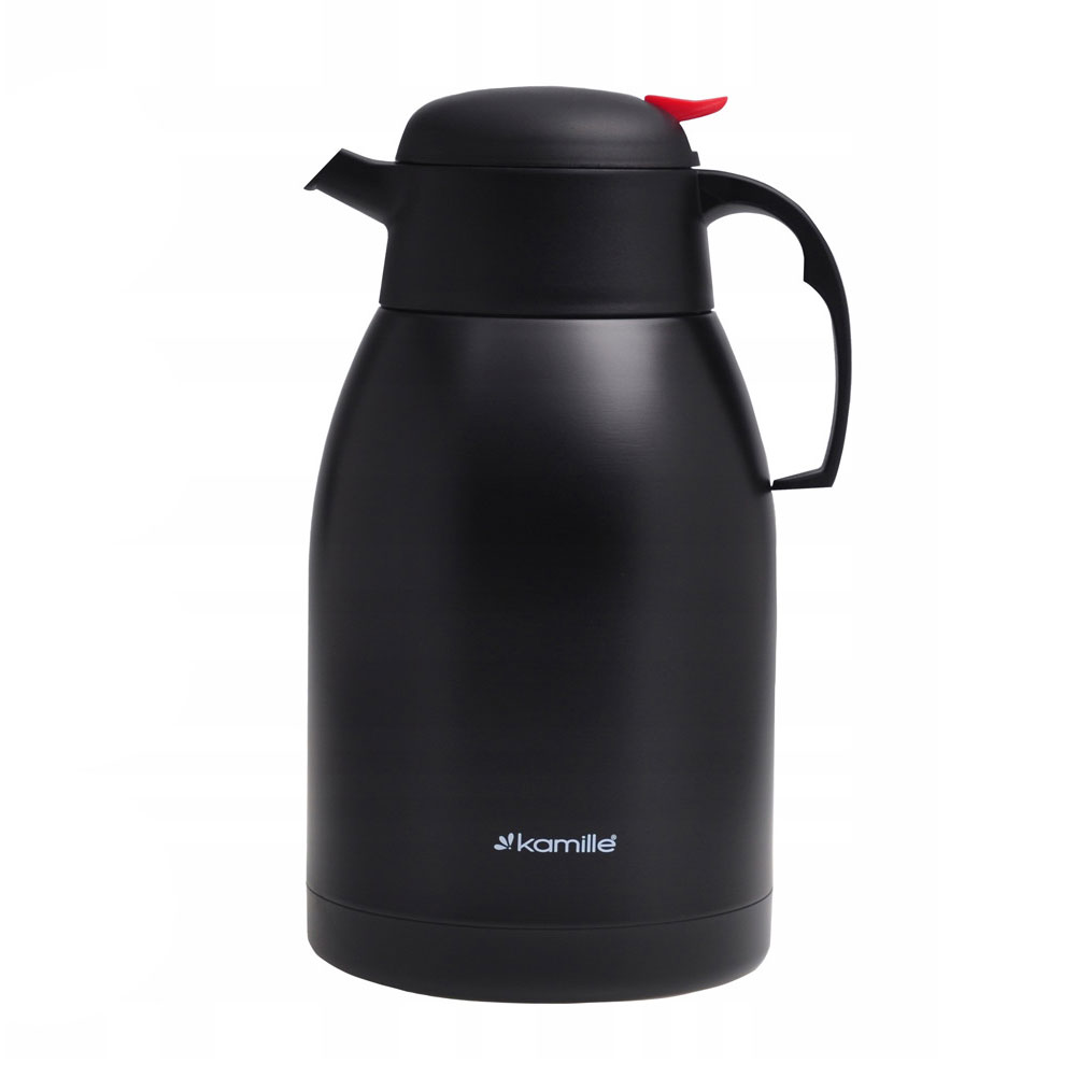 

Термос Kamille конференційний, з пластиковою кришкою, чорний, 2 л (KM-2219)