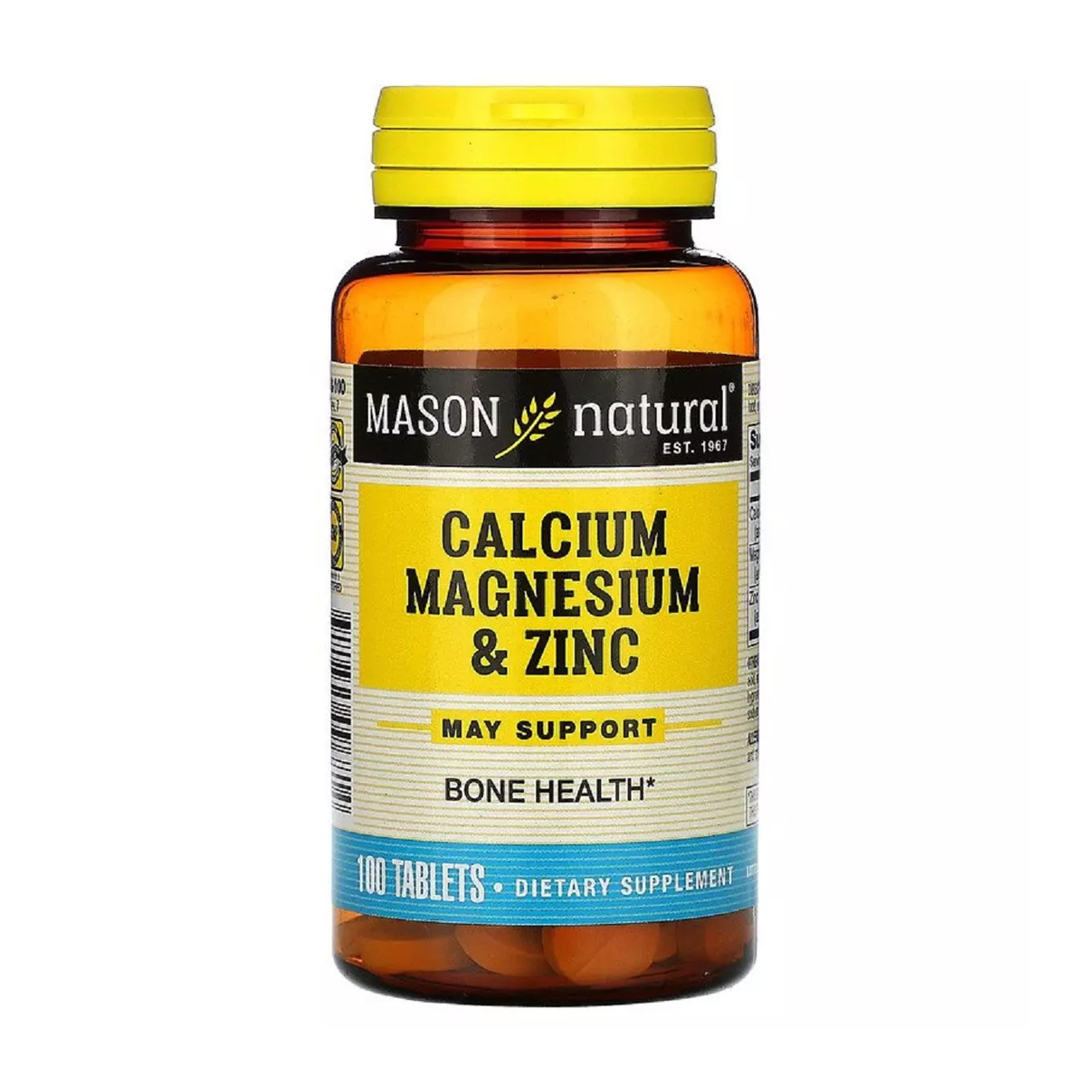 

Кальцій, магній та цинк Mason Natural Calcium Magnesium & Zinc, 100 таблеток