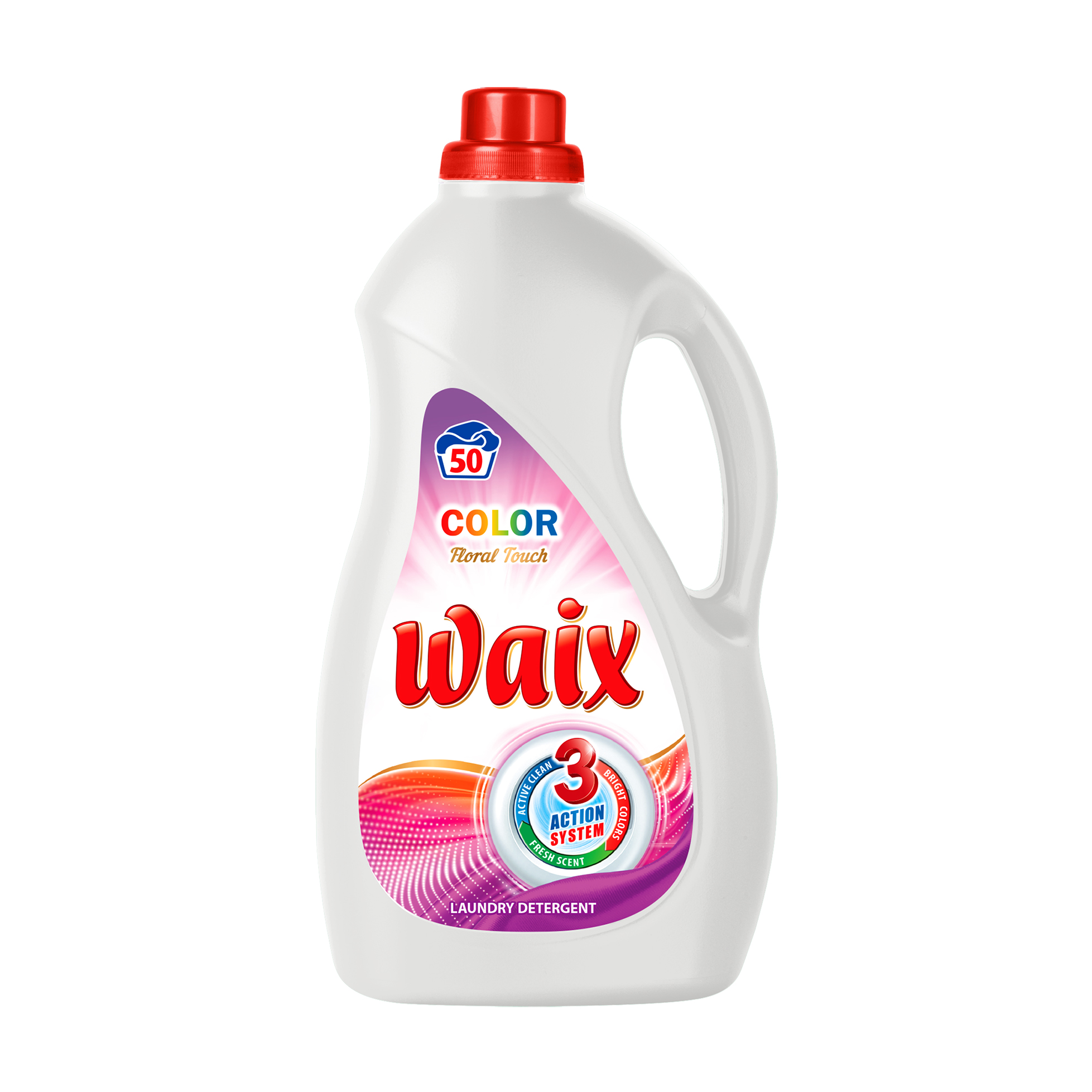 

Уцінка! Засіб для прання WAIX Color Floral Touch для кольорових речей, 50 циклів прання, 3 л