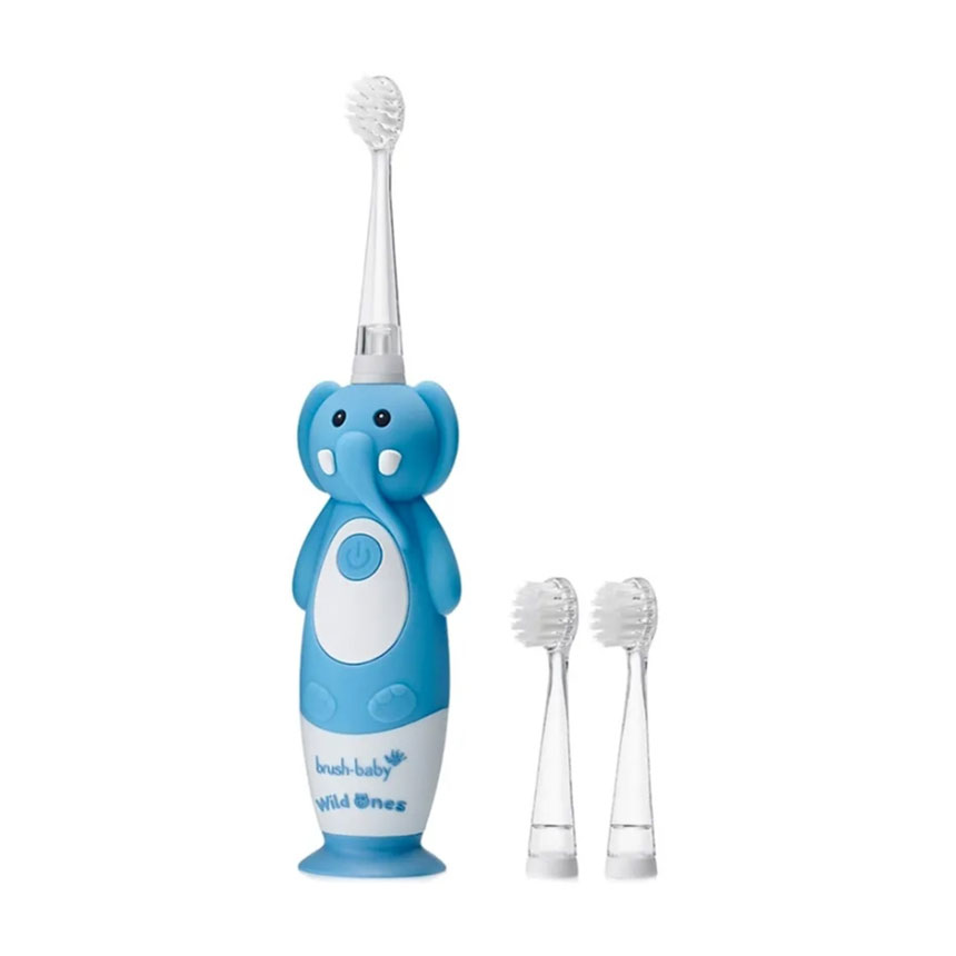 

Уцінка! Дитяча електрична зубна щітка Brush-Baby WildOnes Sonic Toothbrush Elephant від народження до 10 років, 1 шт
