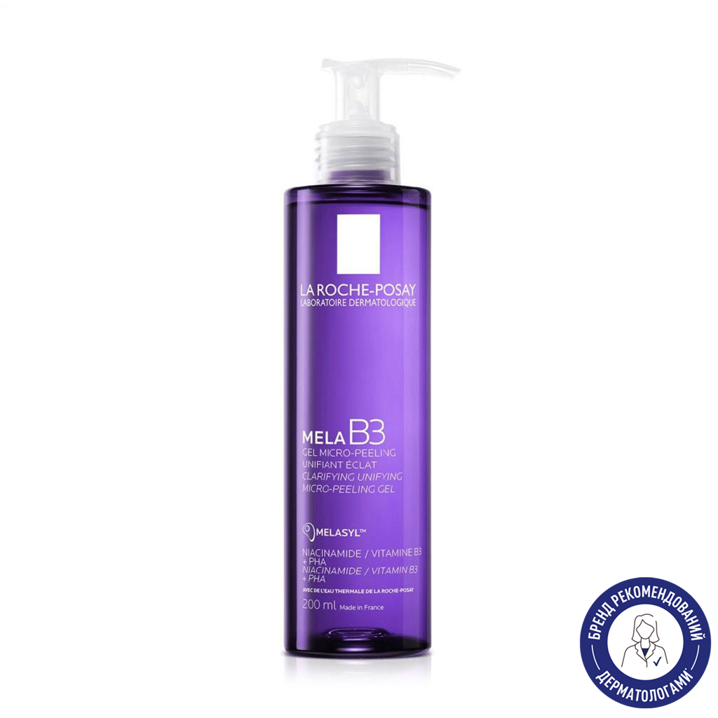 

Уцінка! Гель-мікропілінг для обличчя La Roche-Posay Mela B3 Clarifying Unifying Micro-Peeling Gel сприяє вирівнюванню тону та надання сяяння шкірі, 200 мл