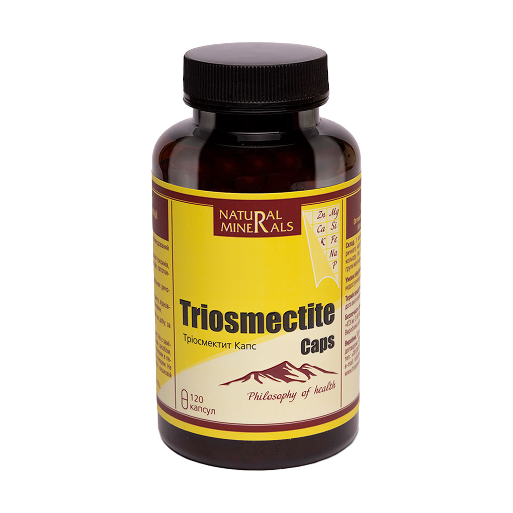

Уцінка! Мінеральний комплекс Natural Minerals Triosmectite Caps, 120 капсул