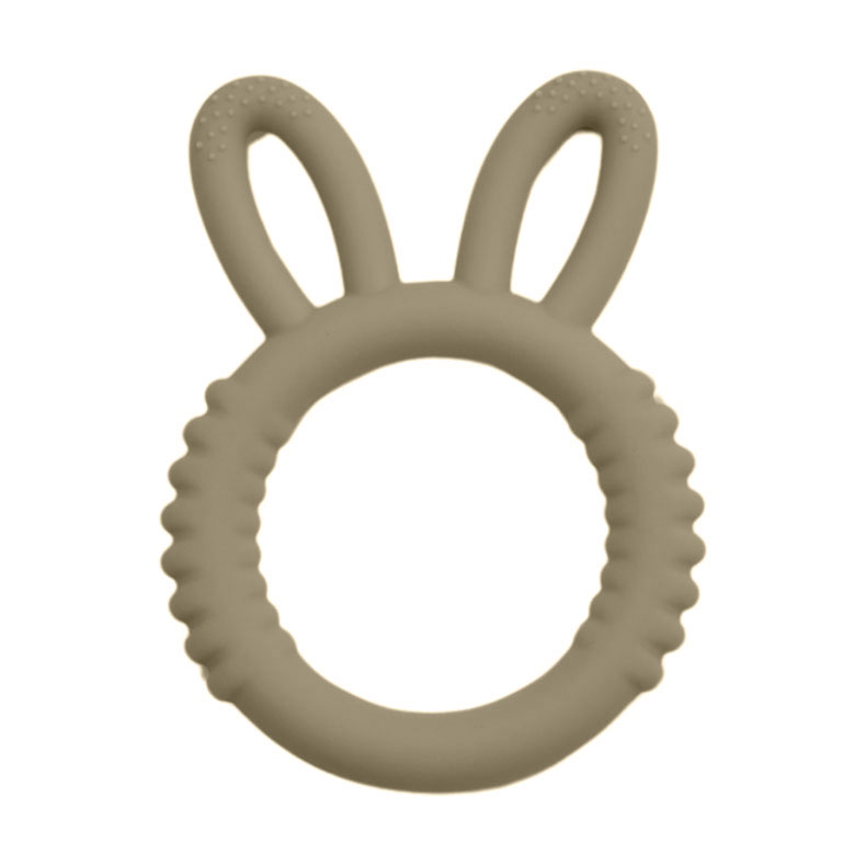 

Прорізувач для зубів Lindo Вушка, силіконовий, сірий, від 3 місяців (DK 06)