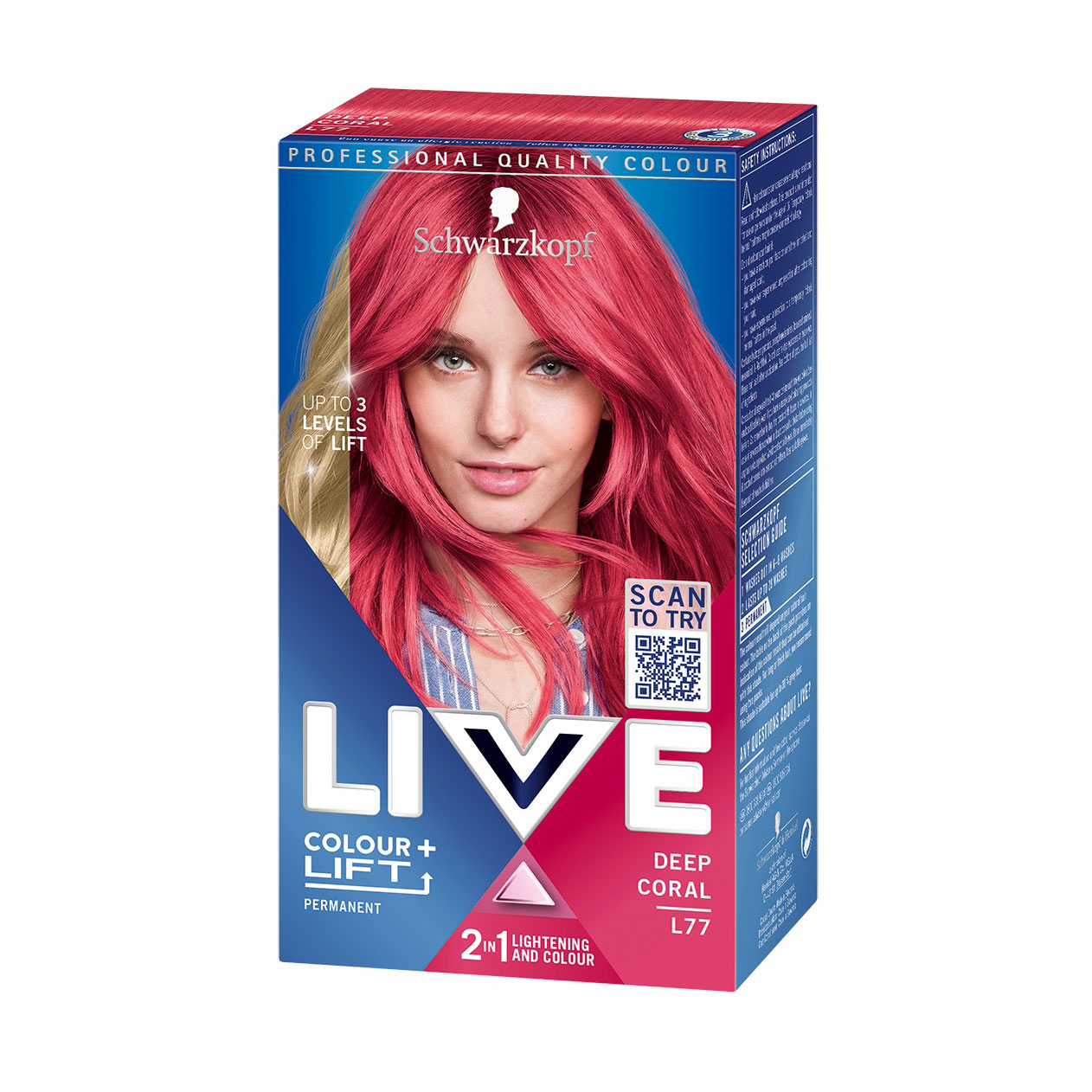 

Перманентна фарба для волосся Schwarzkopf Professional Live Color + Lift, L77 Pink Passion, 60 мл