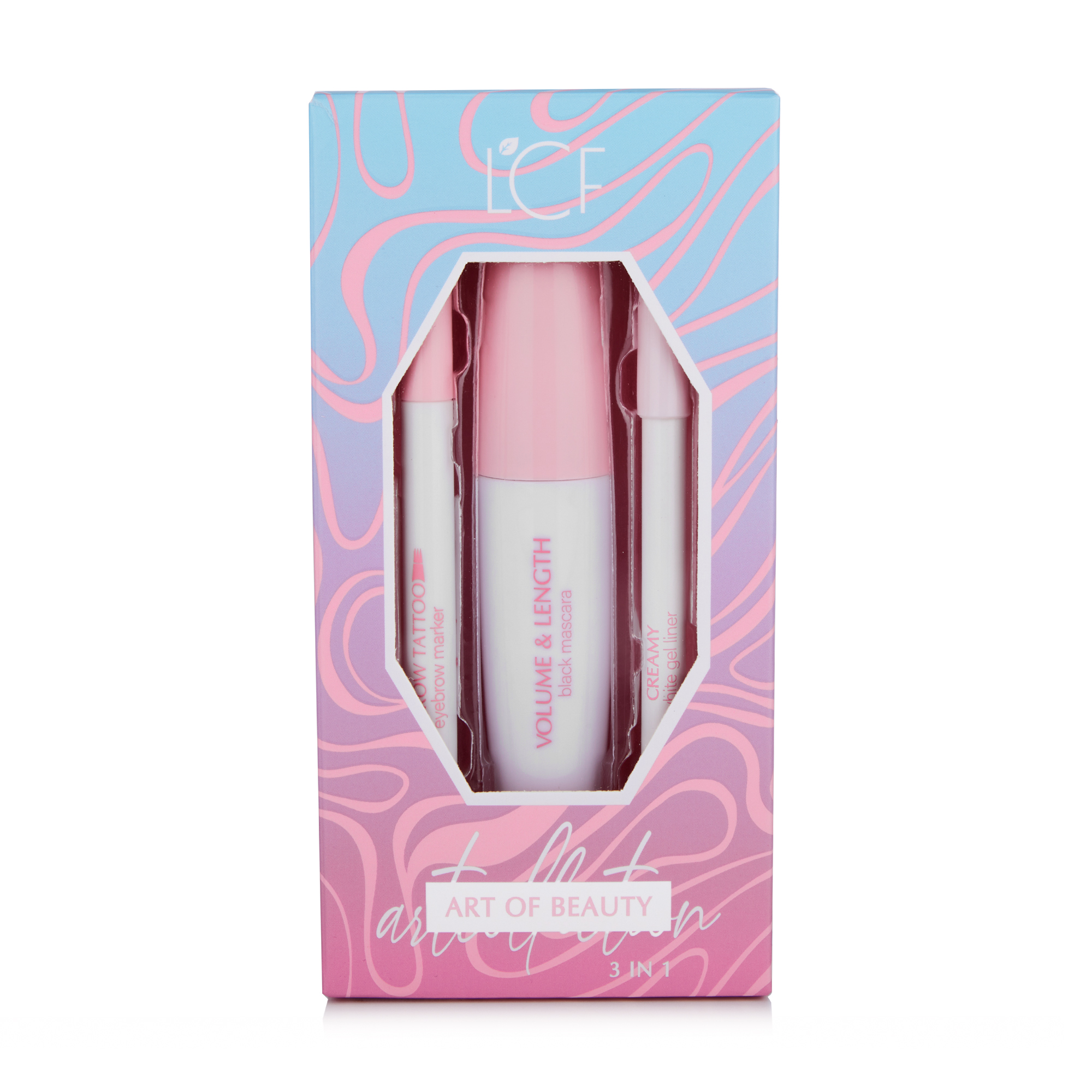 

Набір подарунковий для макіяжу LCF Art Of Beauty (туш для вій, 5 г + маркер для брів, 1.2 г + олівець для очей, 0.6 г)