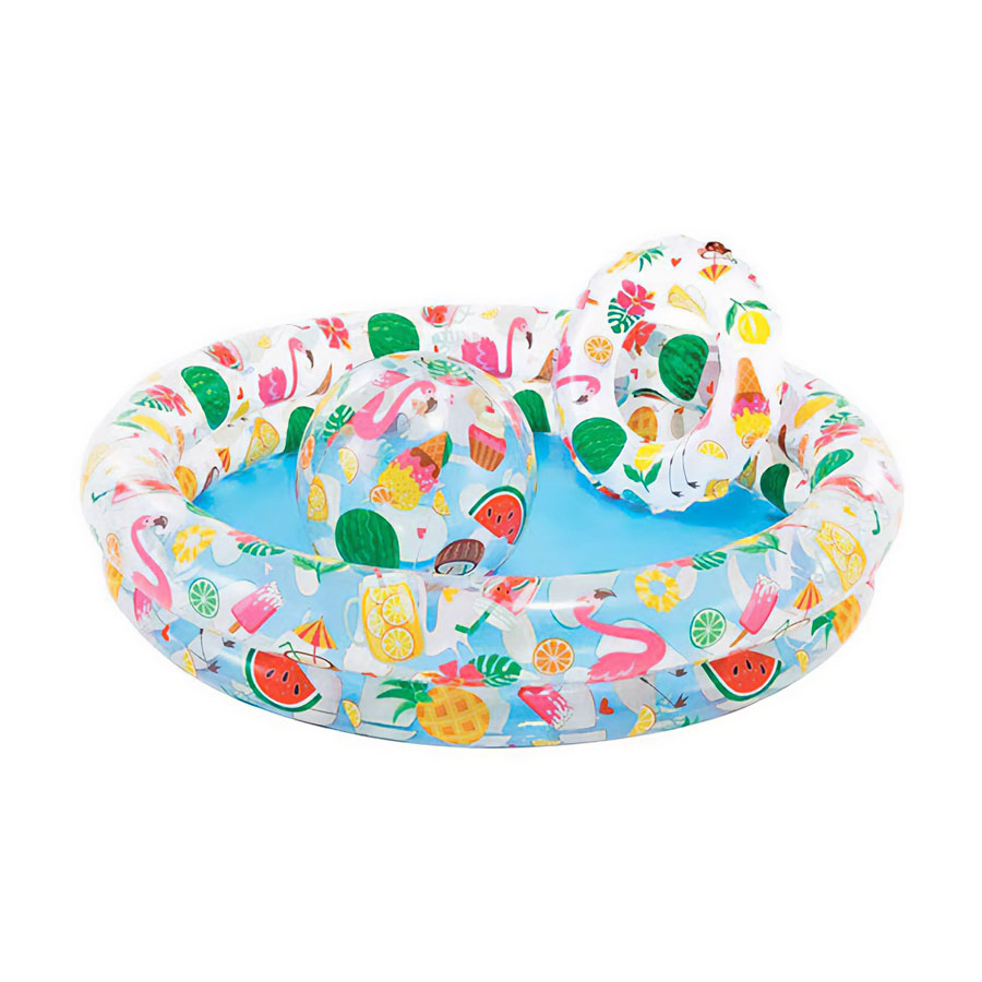 

Дитячий надувний басейн Intex з кругом та м'ячем, від 2 років, 122*25 см (59460)