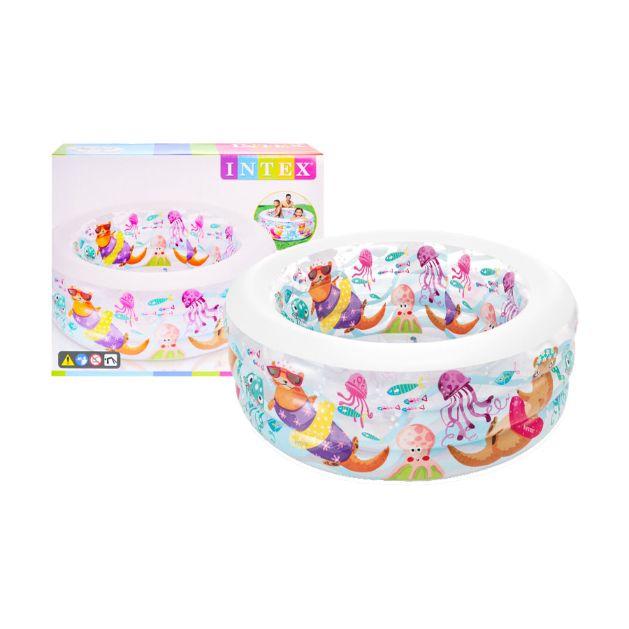 

Дитячий надувний басейн Intex Акваріум, в коробці, від 3 до 6 років, 152*56 см (58480)