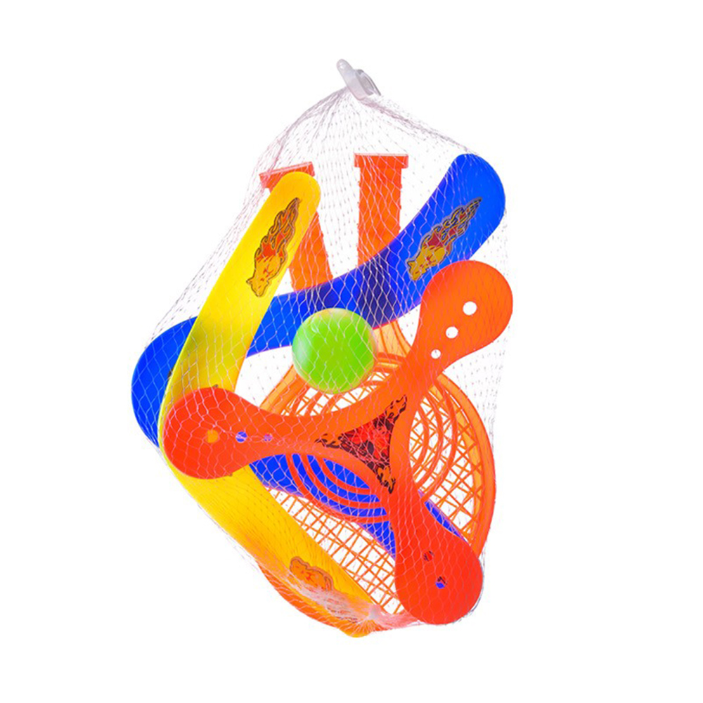 

Дитячий спортивний набір в сітці Shantou Jinxing (ракетки, 2 шт + фрісбі, 3 шт + м'ячик, 1 шт) від 6 років, 24*6*30 см (628-4)