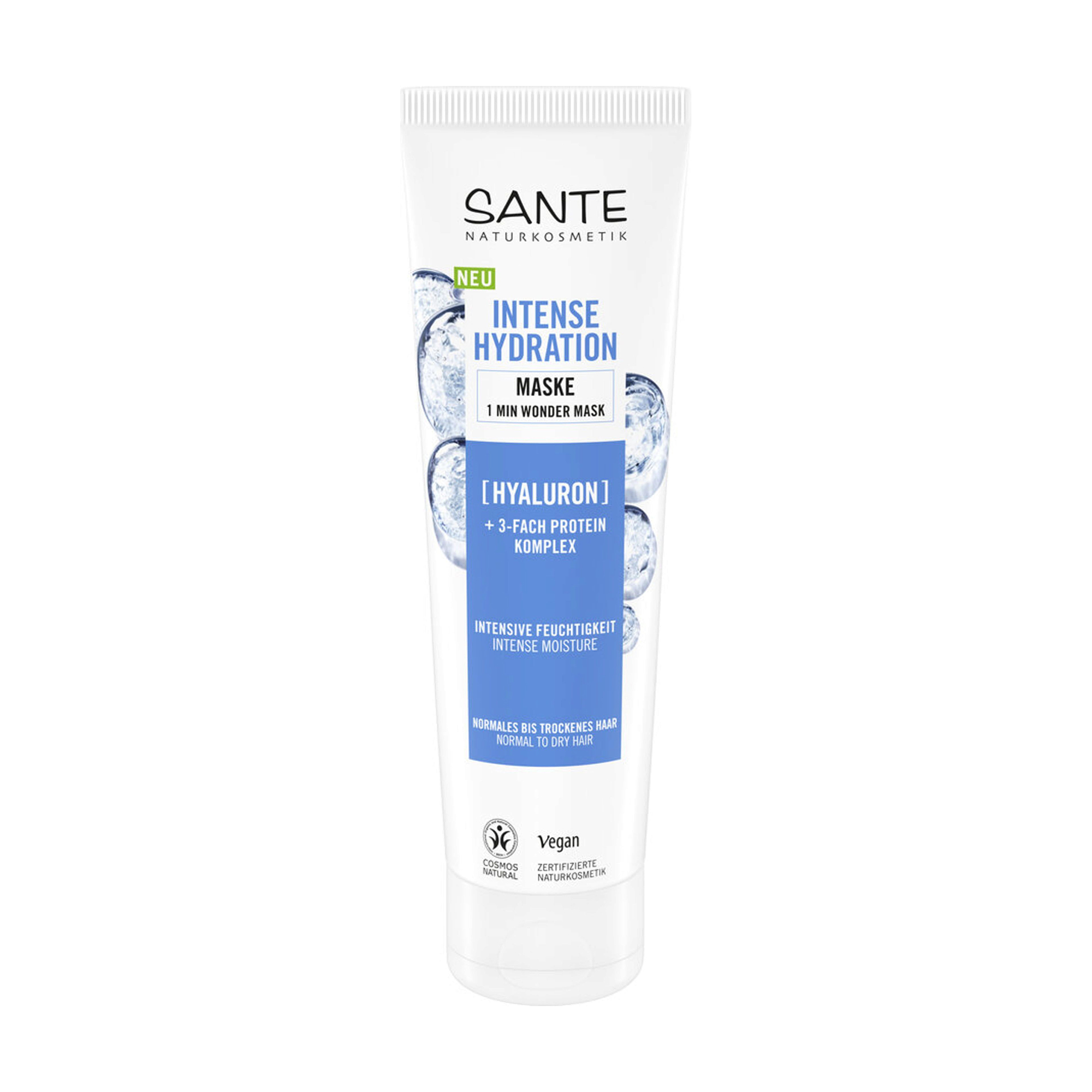 

Уцінка! Зволожувальна маска для волосся Sante Intense Hydration з гіалуроновою кислотою, 150 мл