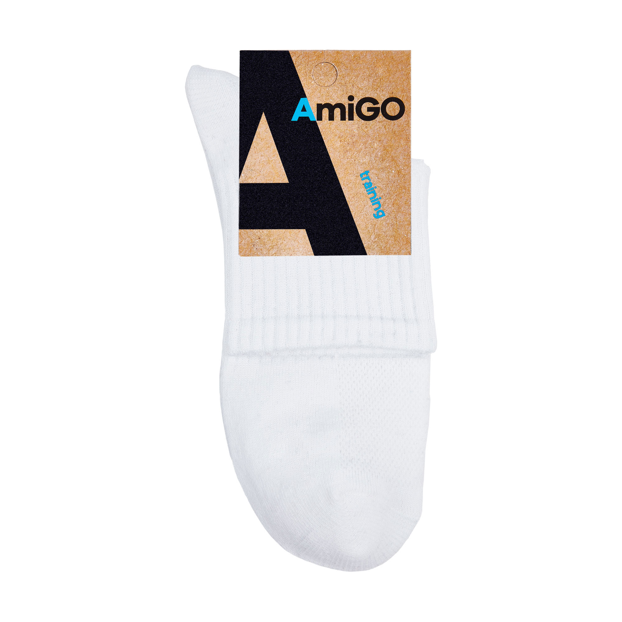 

Шкарпетки чоловічі AmiGO середні, сітка, спортивні, білі, розмір 25