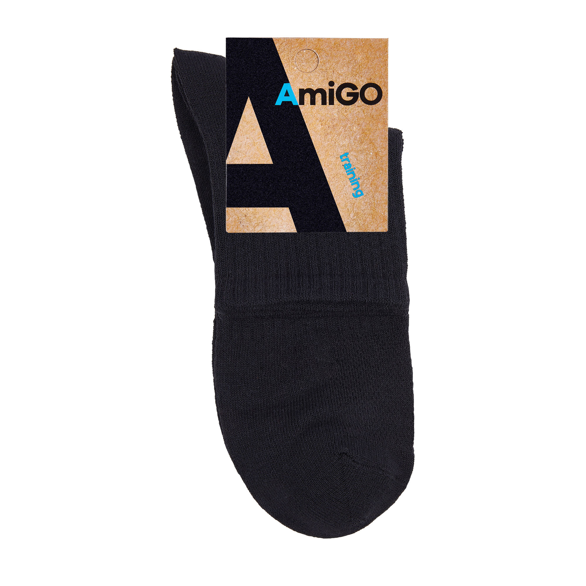 

Шкарпетки чоловічі AmiGO середні, сітка, спортивні, чорні, розмір 29