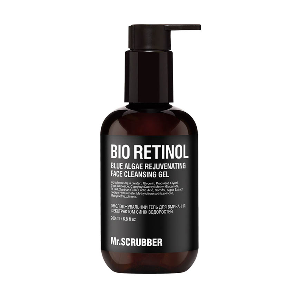 

Уцінка! Омолоджувальний гель для вмивання Mr.Scrubber Bio Retinol Face Cleansing Gel з екстрактом синіх водоростей, 200 мл