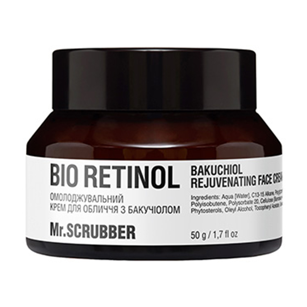 

Уцінка! Омолоджувальний крем для обличчя Mr.Scrubber Bio Retinol Face Cream з бакучіолом, 50 г
