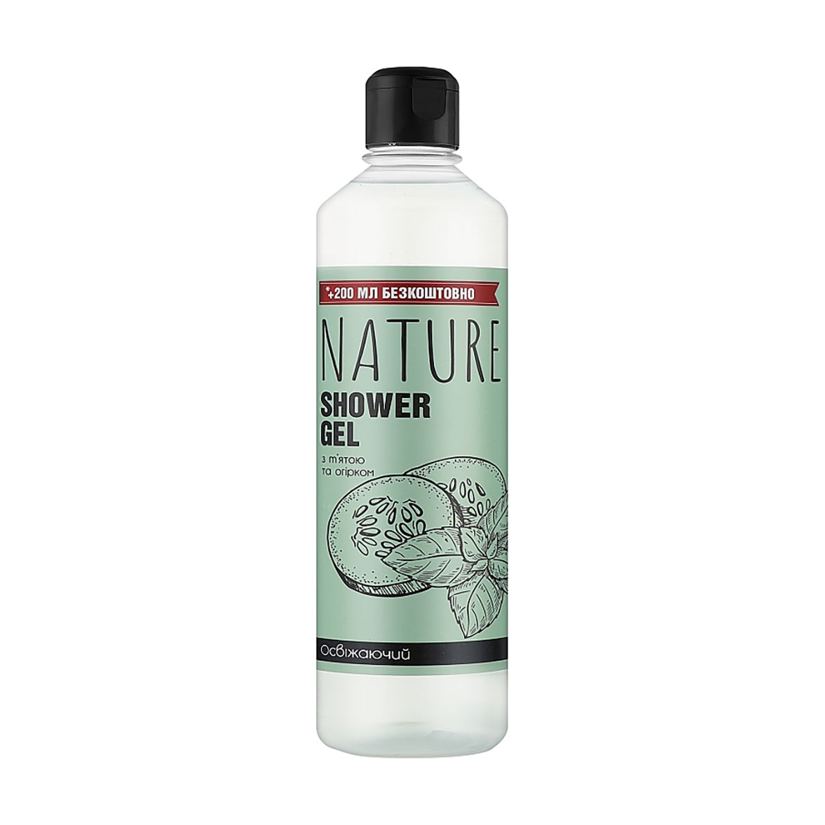 

Уцінка! Гель для душу Bioton Cosmetics Nature Shower Gel Освіжальний, з м'ятою та огірком, 500 мл