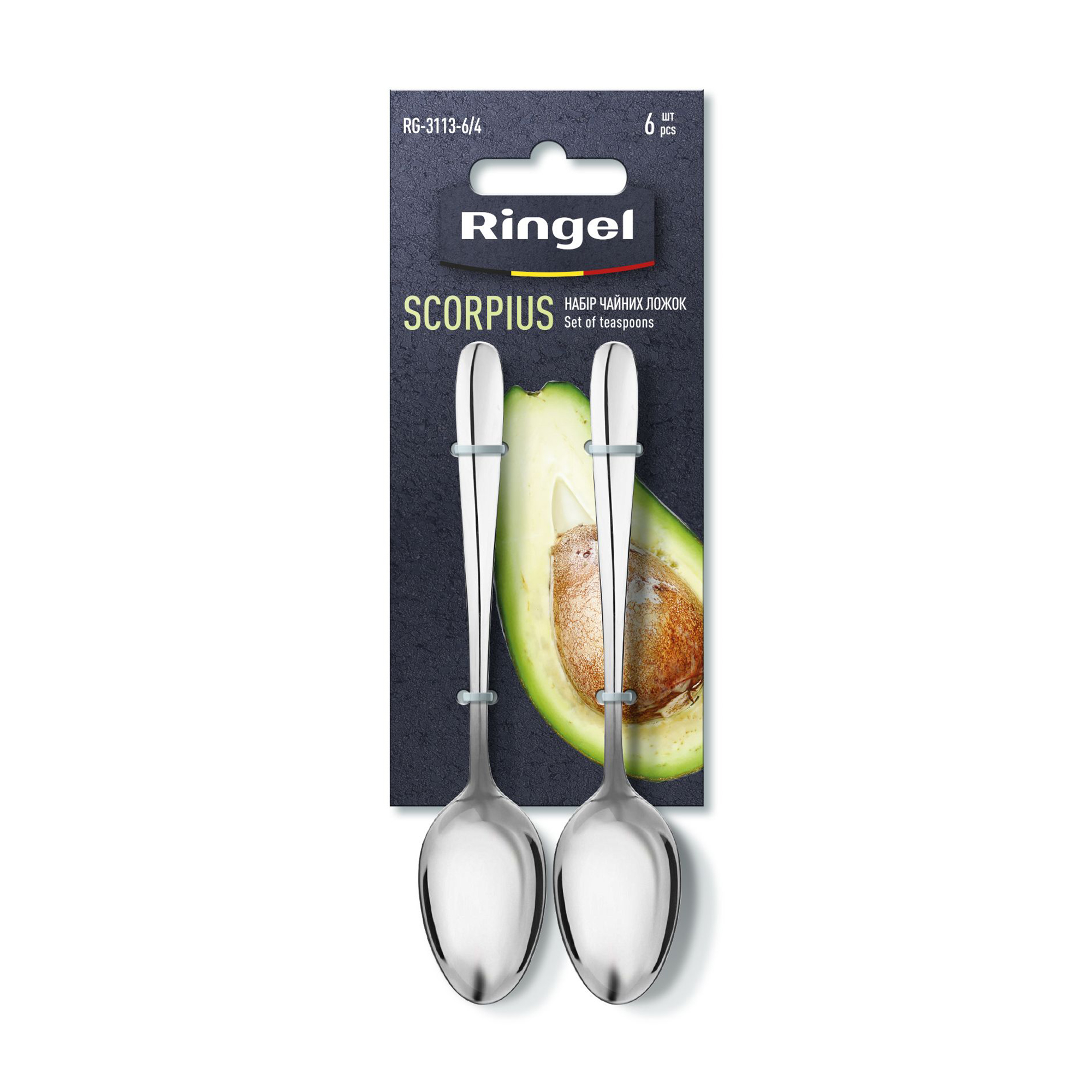 

Набір чайних ложок Ringel Scorpius на блістері, 6 шт (RG-3115-6/4)