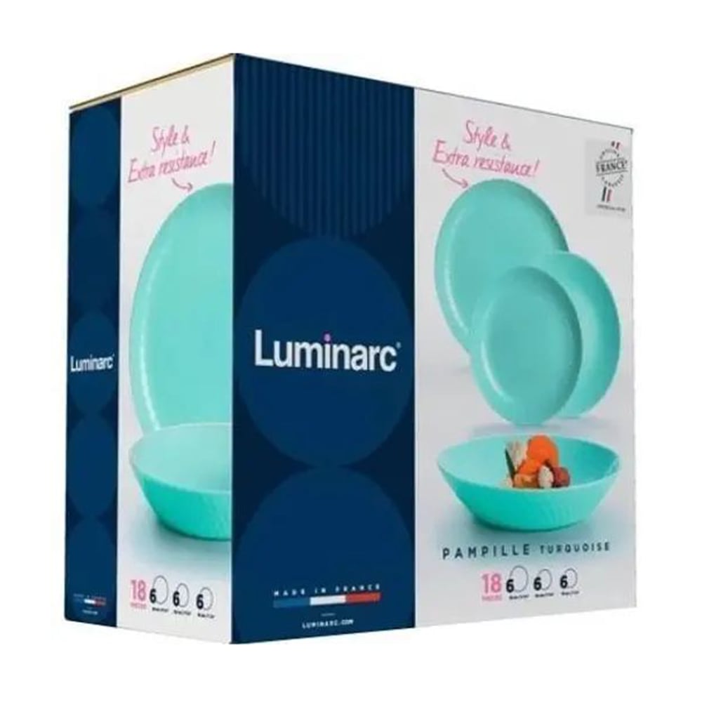 

Сервіз Luminarc Pampille Turquoise, 18 предметів (Q6154)