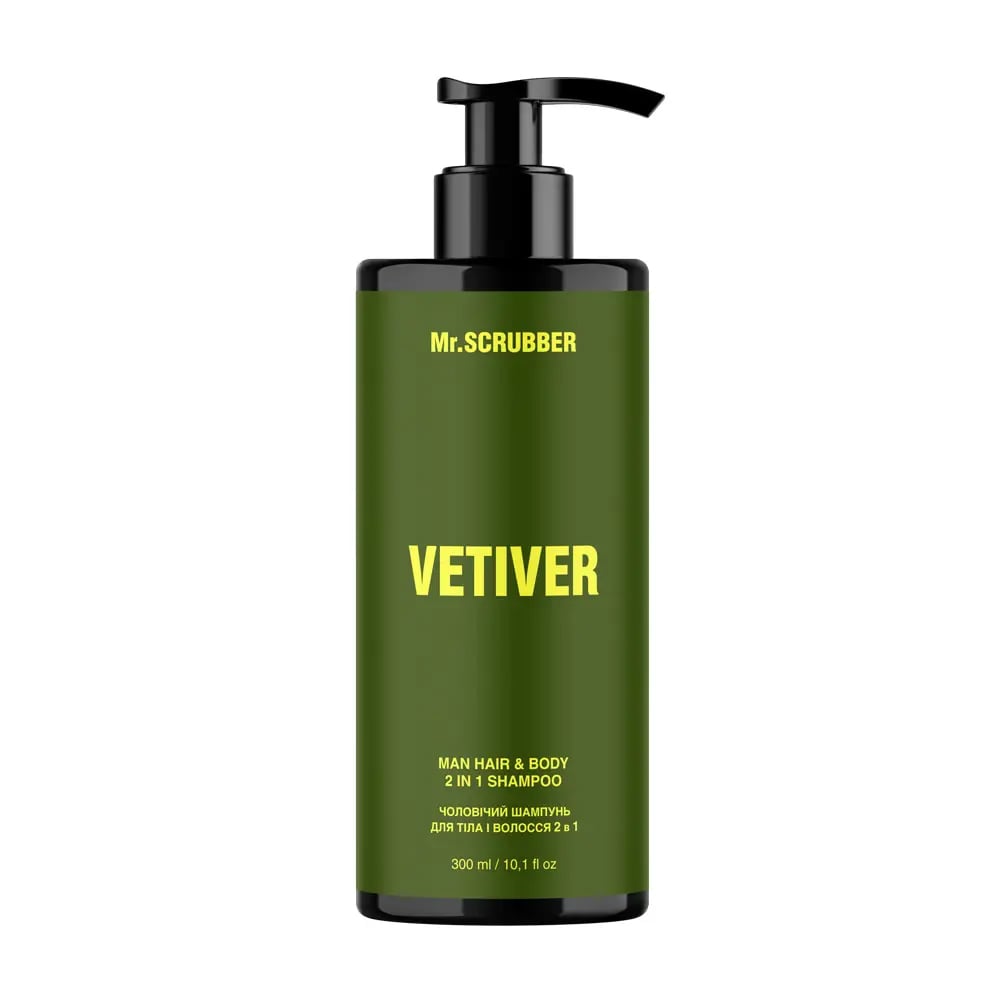

Чоловічий шампунь для тіла та волосся 2 в 1 Mr.Scrubber Vetiver Man Hair & Body 2 In 1 Shampoo, 300 мл