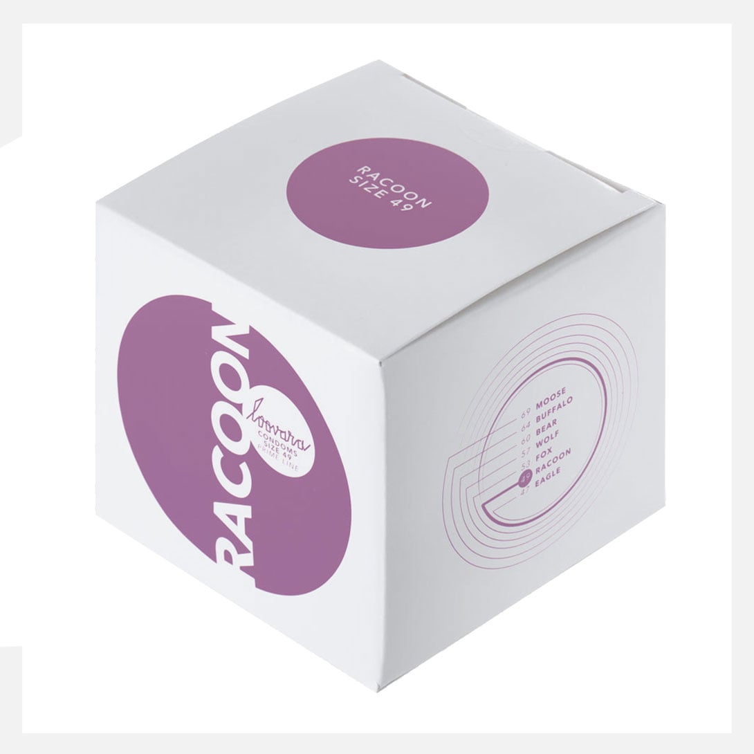 

Презервативи Loovara Racoon Condoms латексні, 49 мм, 12 шт