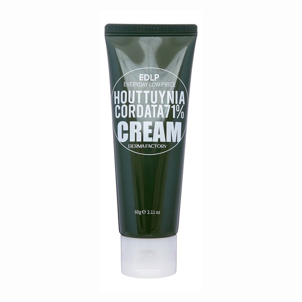 

Легкий зволожувальний крем для обличчя Derma Factory EDLP Houttuynia Cordata 71% Cream із екстрактом хауттюйнії, 60 г