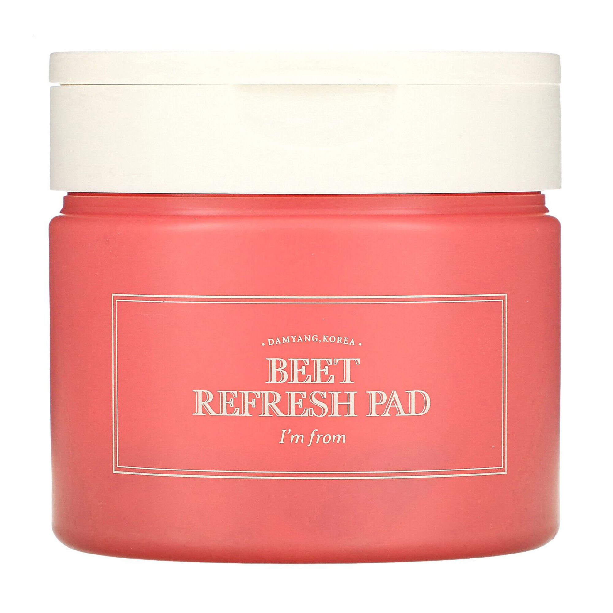 

Уцінка! Відновлювальні пади для обличчя I'm From Beet Refresh Pad з екстрактом буряку, 260 мл, 60 шт