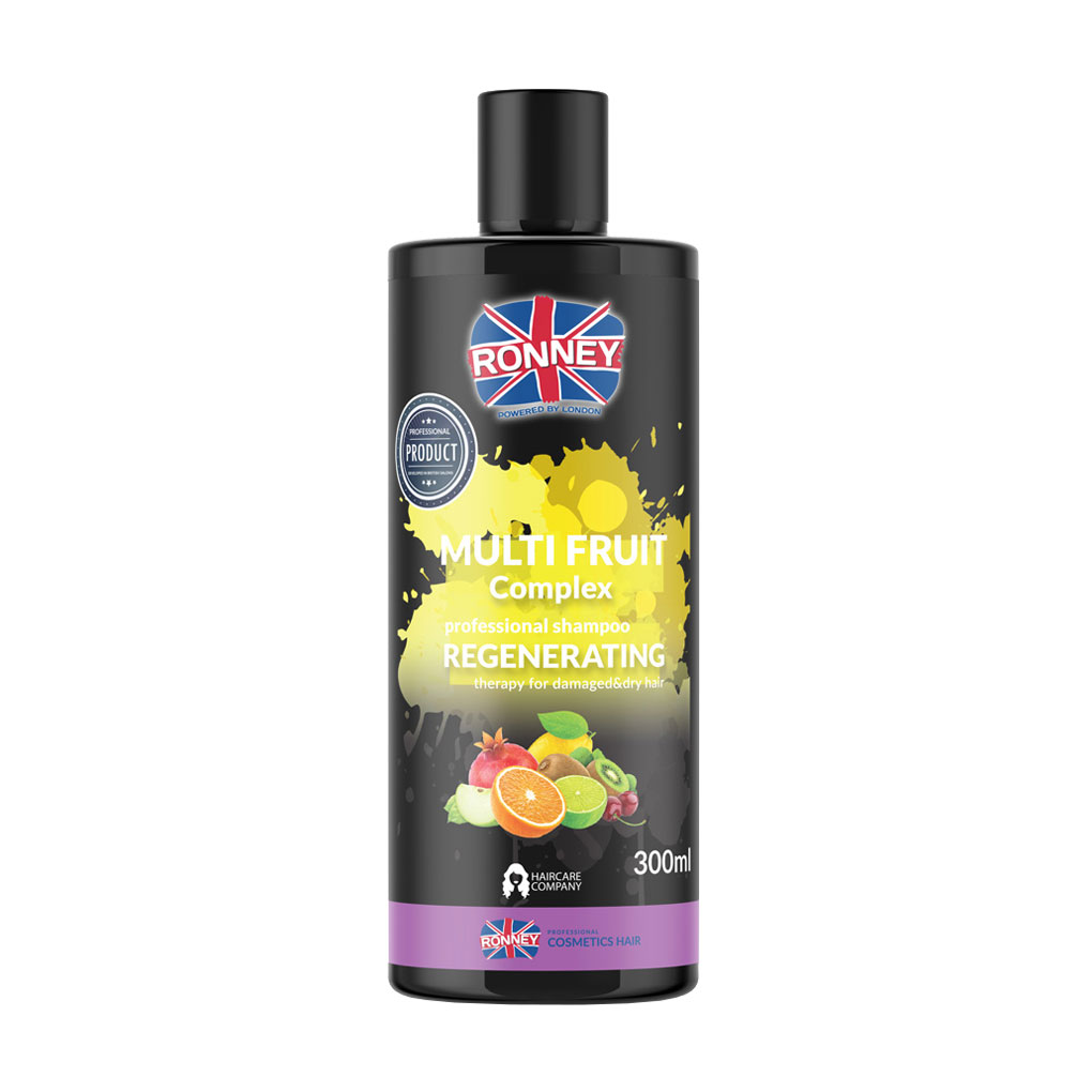 

Відновлювальний шампунь Ronney Multi Fruit Complex Regenerating Shampoo для пошкодженого та сухого волосся, мультифруктовий, 300 мл