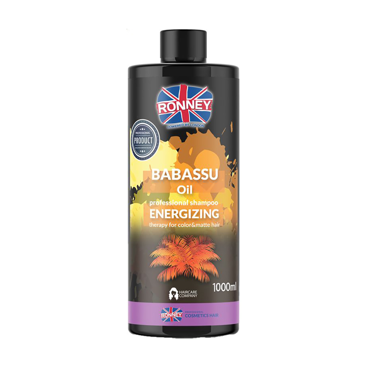 

Шампунь Ronney Babassu Oil Energizing Shampoo для фарбованого волосся, з олією бабасу, 1 л