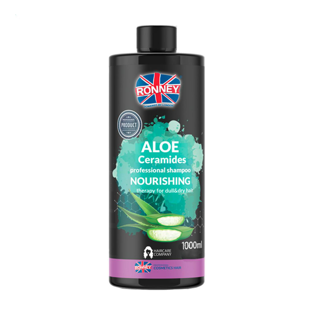 

Живильний шампунь Ronney Aloe Ceramides Nourishing Shampoo для тьмяного та сухого волосся, з алое та керамідами, 1 л