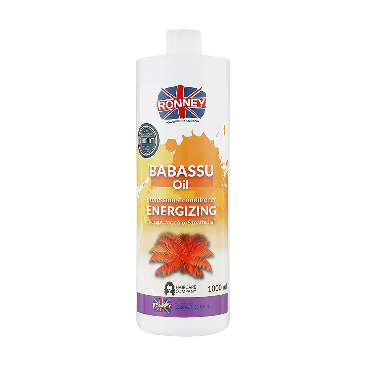 

Кондиціонер Ronney Babassu Oil Energizing Conditioner для фарбованого волосся, з олією бабасу, 1 л