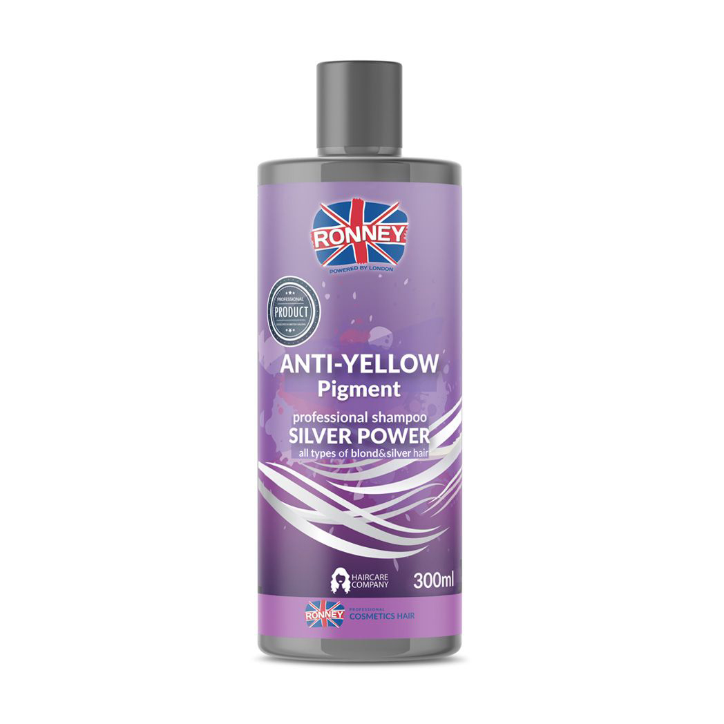 

Шампунь Ronney Anti-Yellow Pigment Silver Power Shampoo для нейтралізації жовтизни волосся, 300 мл