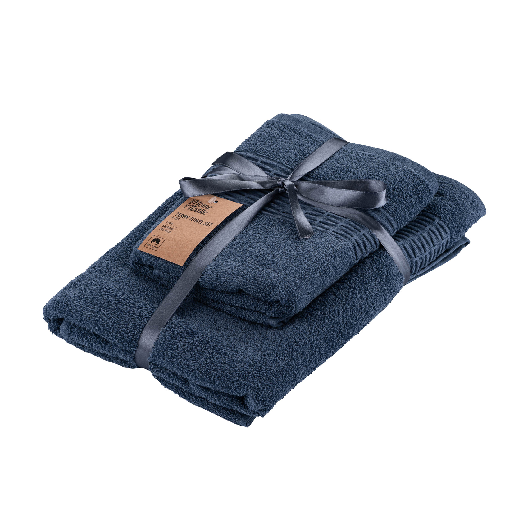 

Набір рушників Ardesto Lotus махрові, синій (50*90 см, 1 шт + 70*140 см, 1 шт) (ART2357NA)