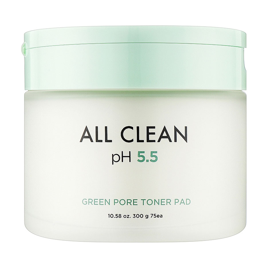 

Очищувальні тонер-педи для обличчя Heimish All Clean pH 5.5 Green Pore Toner Pad, 75 шт