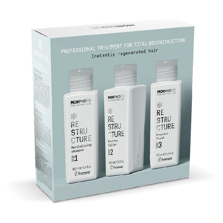 

Уцінка! Набір для волосся Framesi Morphosis Restructure Kit (шампунь, 100 мл + флюїд, 100 мл + філер, 100 мл)