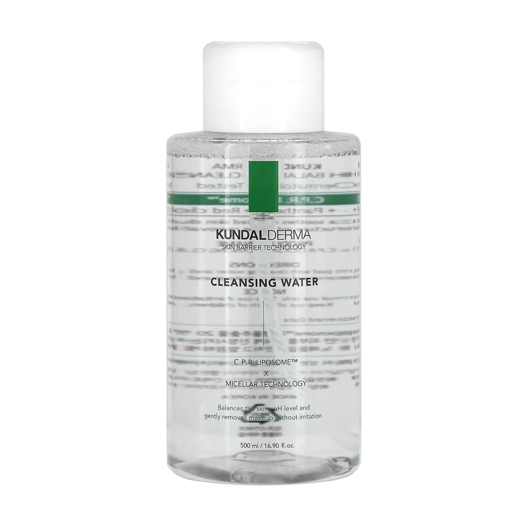 

Уцінка! Очищувальна вода для чутливої шкіри обличчя Kundal Derma, 500 мл