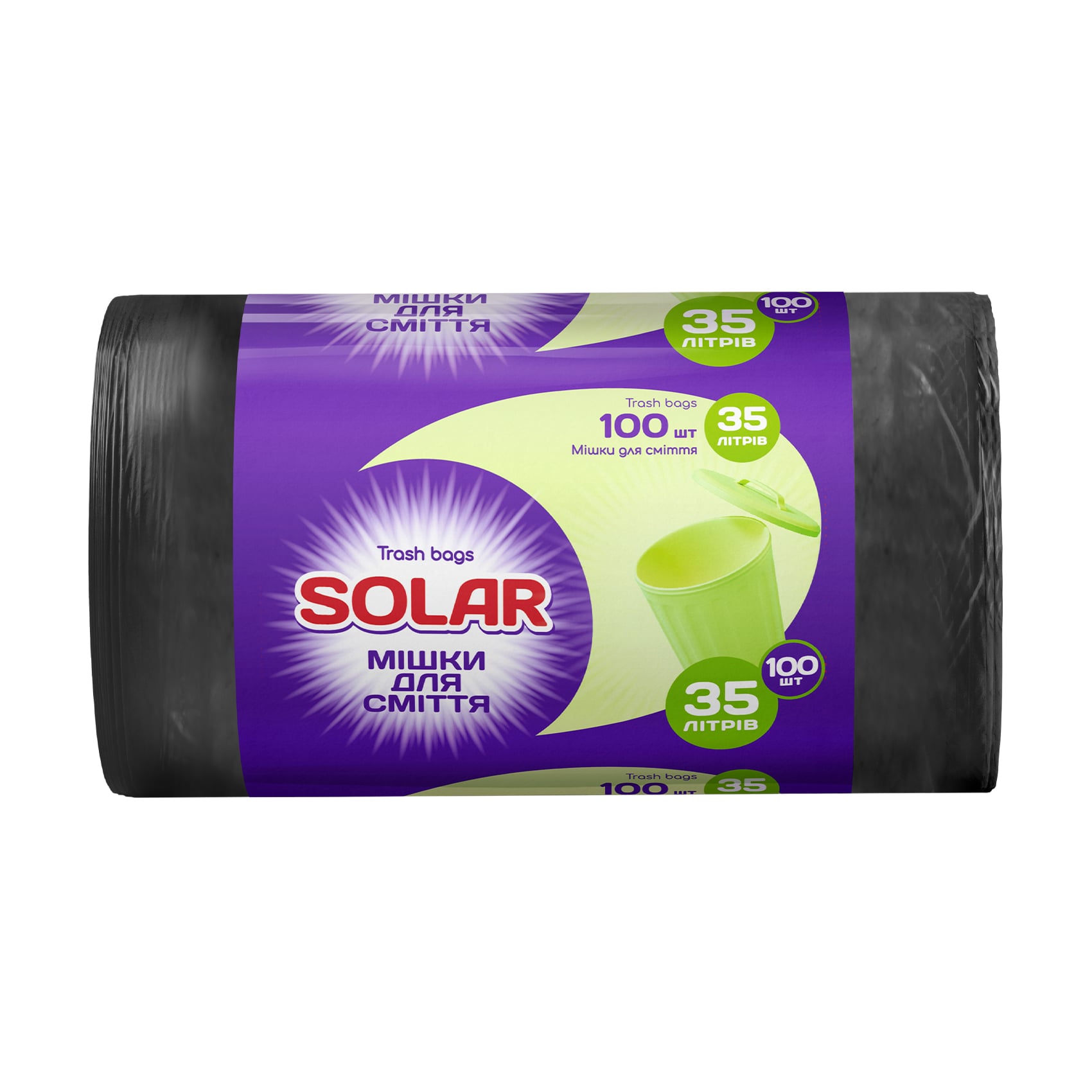 

Мішки для сміття Solar 35 л, 100 шт