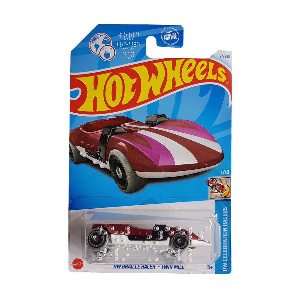 

Базовий автомобіль Hot Wheels HW Braille Racer-Twin Mill, червоно-білий, від 3 років, 11*3.5*11 см (5785)