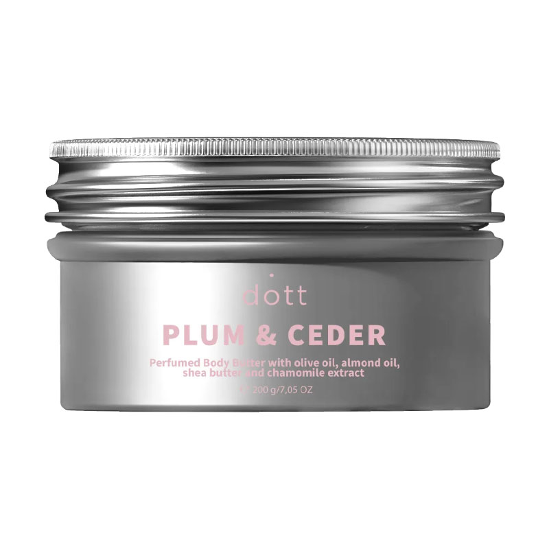 

Уцінка! Парфумований батер для тіла Dott Plum & Cedar Perfumed Body Butter з олією оливки, мигдалю, ши та екстрактом ромашки, 200 мл
