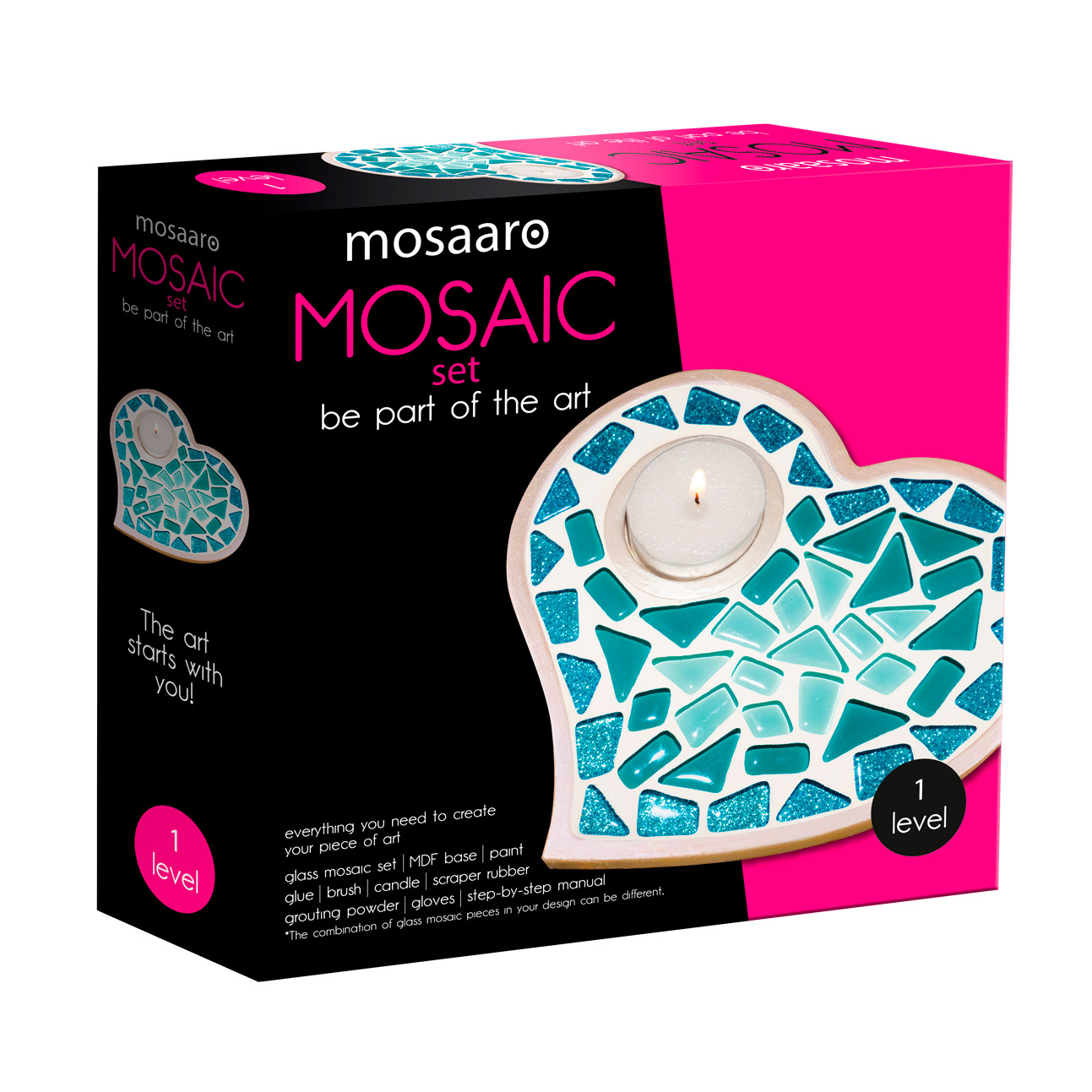 

Скляна мозаїка Mosaaro Підсвічник. Серце, від 7 років, 16.5*14 см (MA1011)