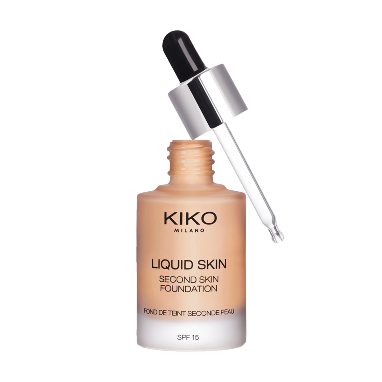 

Тональна основа для обличчя Kiko Milano Liquid Skin Second Skin Foundation SPF 15, 40 Neutral, 30 мл