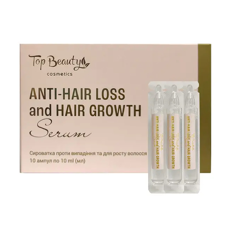 

Уцінка! Сироватка Top Beauty Anti-Hair Loss and Hair Growth Serum проти випадіння та для росту волосся, 10*10 мл