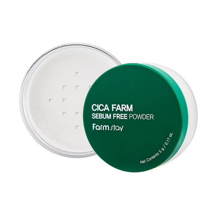 

Матувальна розсипчаста пудра для обличчя FarmStay Cica Farm Sebum Free Powder, 5 г
