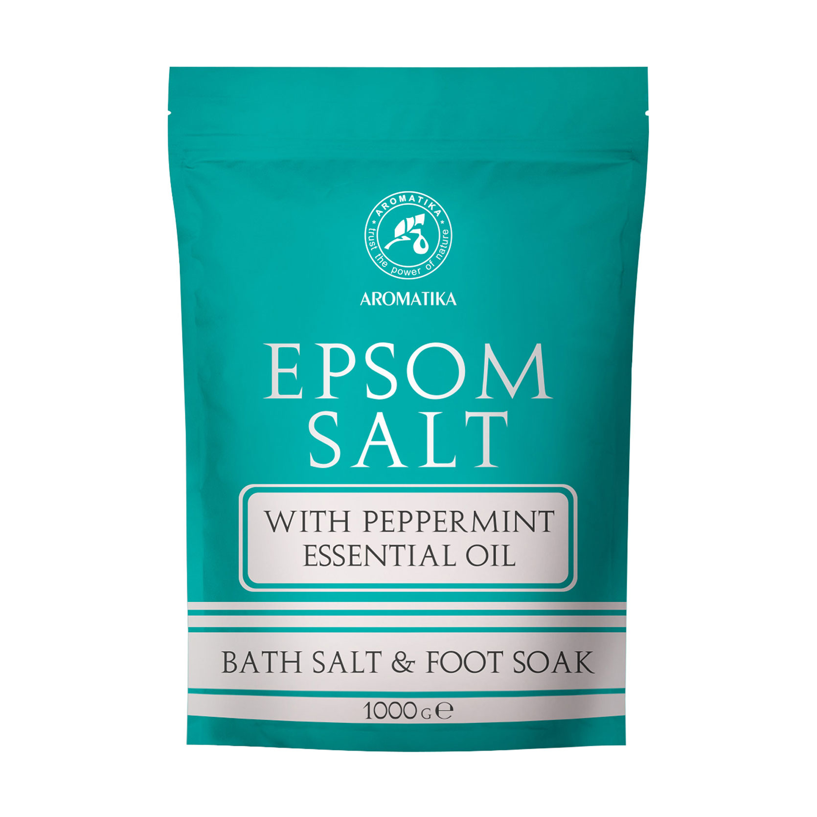 

Уцінка! Сіль для ванни Ароматика Epsom Salt з ефірною олією перцевої м`яти, 1 кг