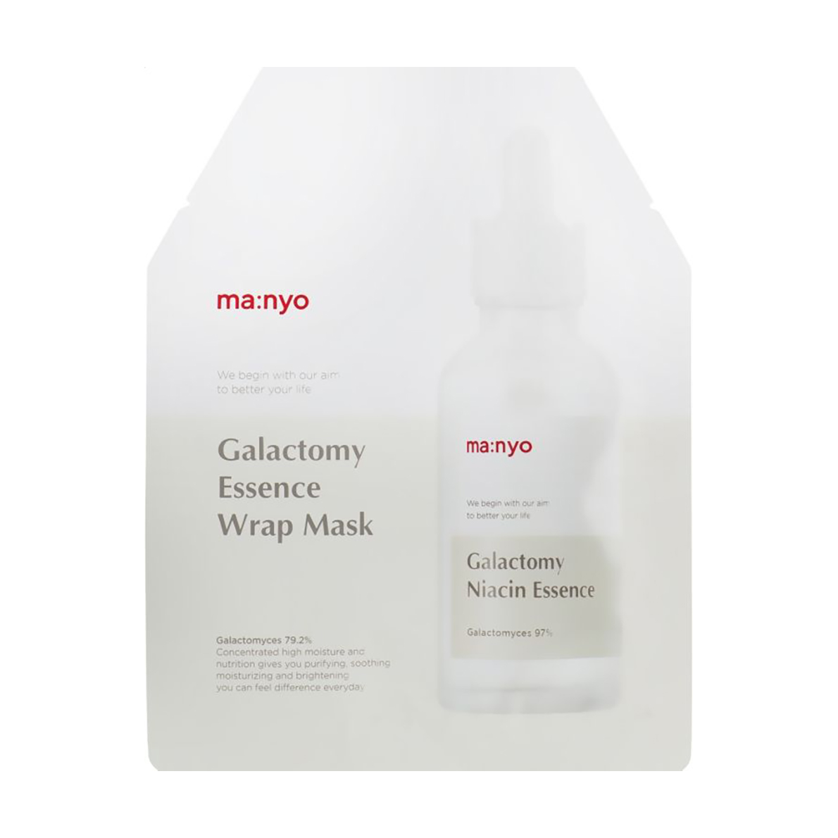 

Уцінка! Гідрогелева маска Manyo Galactomy Essence Wrap Mask для всіх типів шкіри обличчя, з галактомісісом, 1 шт