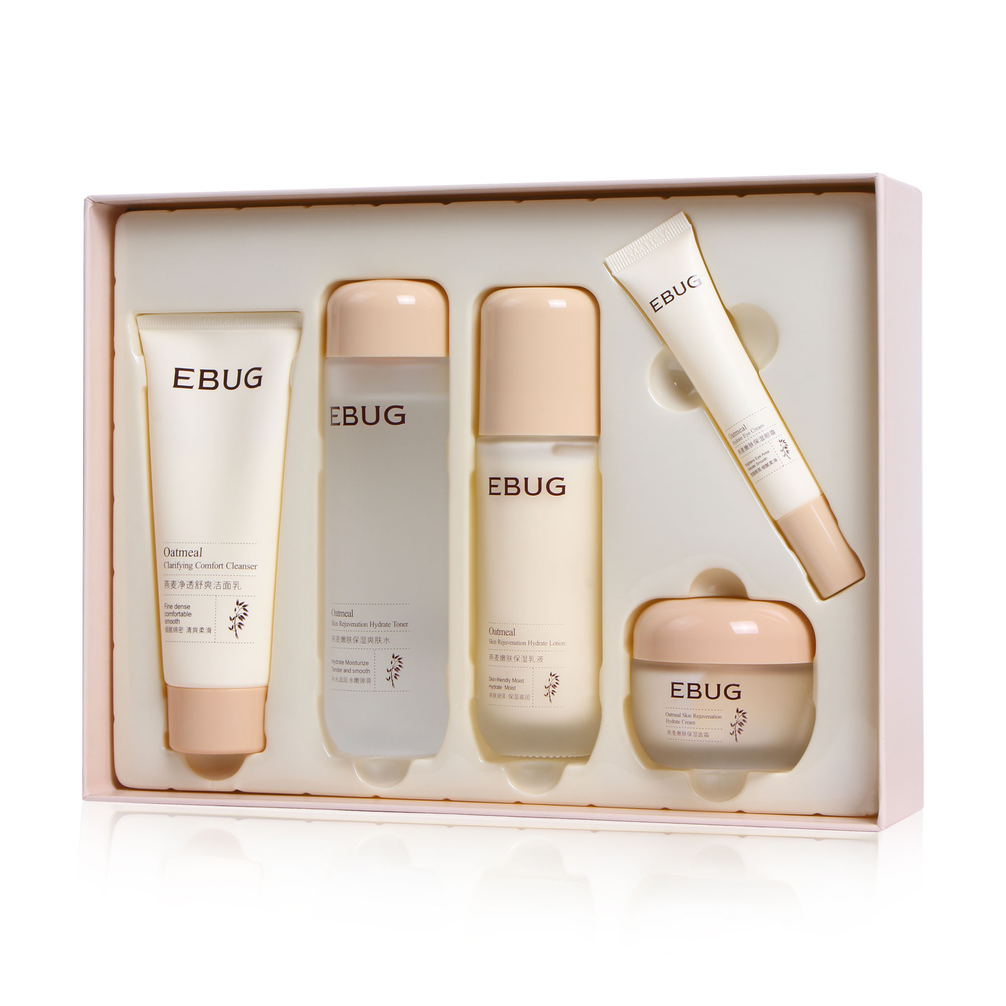 

Набір для обличчя Ebug Oatmeal (молочко, 100 г + тонер, 130 мл + крем для очей, 20 г + емульсія, 100 мл, крем для обличчя, 50 г)