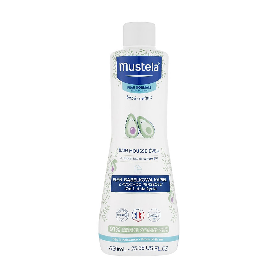 

Дитяча піна для ванни Mustela Bebe Avocado Multi-Sensory Bubble Bath, 750 мл