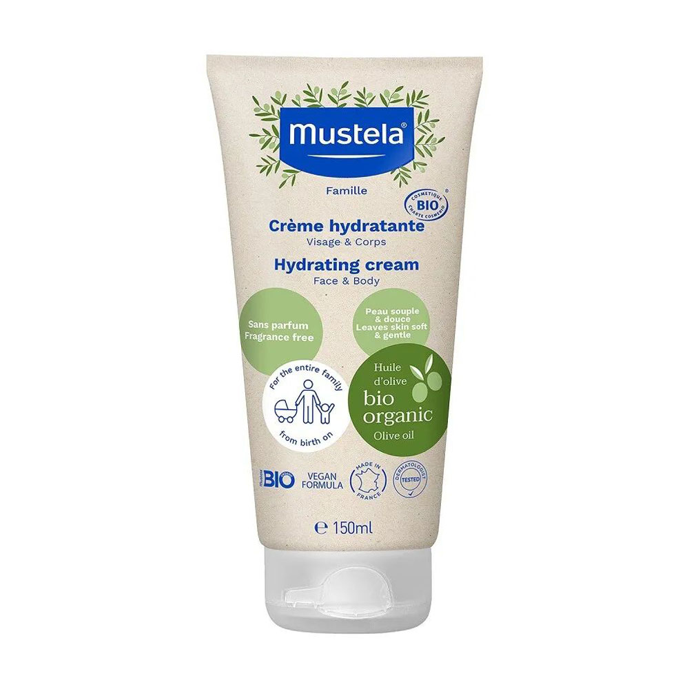 

Зволожувальний крем для обличчя та тіла Mustela Famille Hydrating Cream Face & Body з оливковою олією, 150 мл