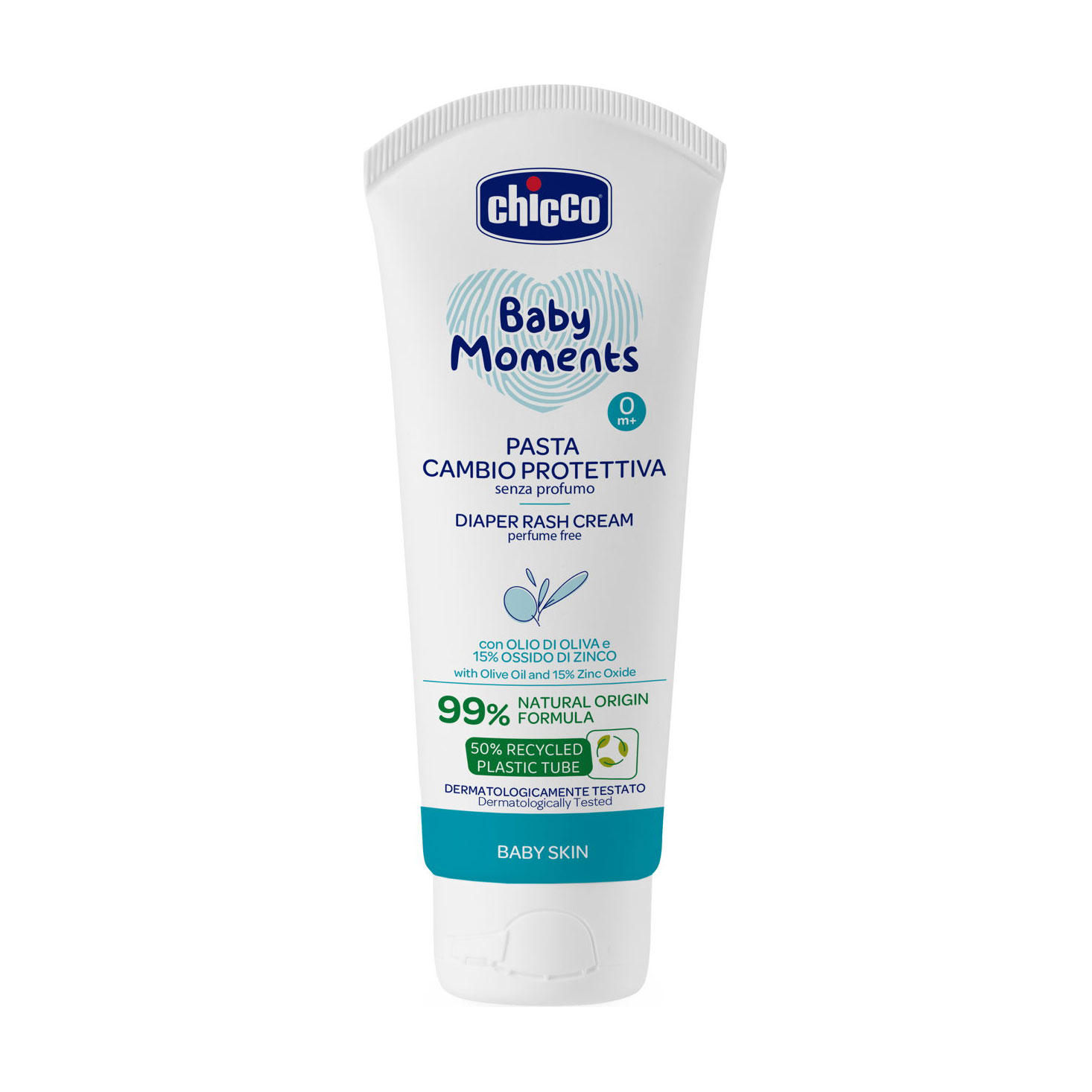 

Захисний крем під підгузок Chicco Baby Moments з цинком, від народження, 100 мл